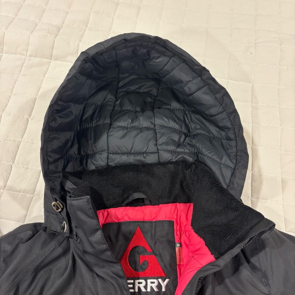 Gerry Women's Winter Ski Jacket Black with Pink Accents Removable Hood Medium - Picture 9 of 16